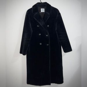 Zara Faux Fur Long Coat